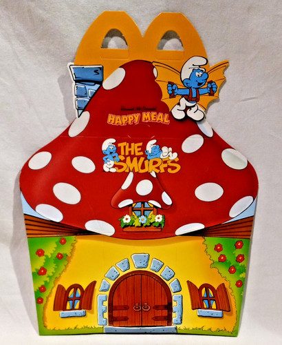 Mcdonalds 1998 smurfs happy - mcdonalds,